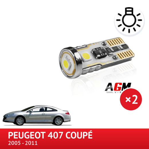 Kit LED W5W pentru luminile de poziție față PEUGEOT 407 Coupé