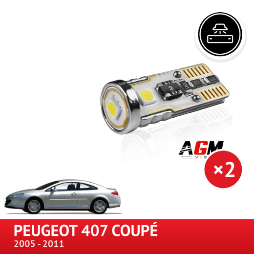Kit LED W5W pentru iluminarea plăcuței de înmatriculare pentru PEUGEOT 407 Coupé