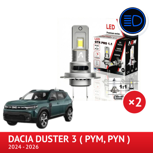 LED-kit H7 fjernlys DACIA DUSTER 3 (PYM, PYN)