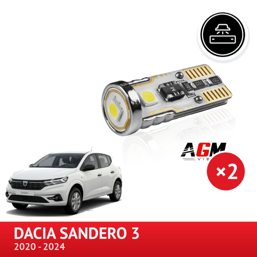Zestaw oświetlenia tablicy rejestracyjnej LED W5W do DACIA Sandero 3