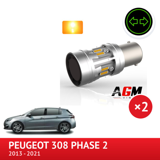 LED-sett PY21W blinklys foran PEUGEOT 308 Phase 2