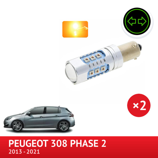 Κιτ LED HY21W για εμπρός φλας PEUGEOT 308 Phase 2 Κιτ LED HY21W για εμπρός φλας PEUGEOT 308 Phase 2