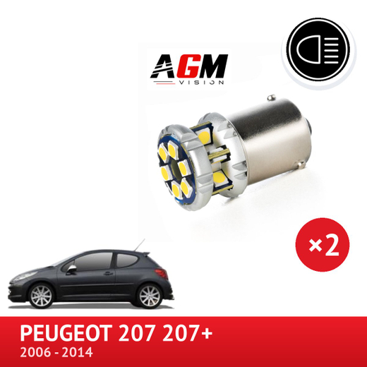 Zestaw LED R10W do światła cofania Peugeot 207 207+
