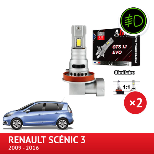 Sada LED H11 pro přední mlhová světla RENAULT Scénic 3