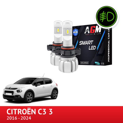 Kit LED PSX24W para faróis de nevoeiro dianteiros CITROËN C3 3