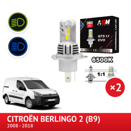 Kit LED H4 pentru faza scurtă / lungă CITROËN Berlingo 2 (B9) Kit LED H4 pentru faza scurtă / lungă CITROËN Berlingo 2 (B9)