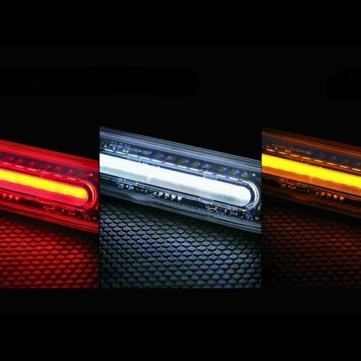 LED-äärivalo kolmivärinen - 3 in 1 (valkoinen/oranssi/punainen) - 10 cm