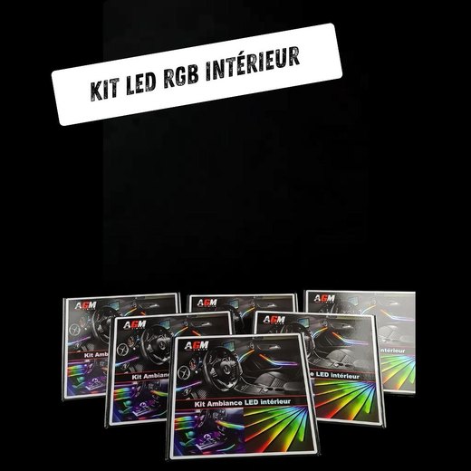 Kit LED intérieur Slim RGB Wireless Max – Tableau de bord, portes & tapis (sans fil)