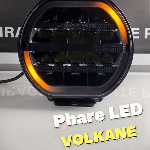 Volkane LED-strålkastare 120W roterande 18 cm, lång räckvidd Volkane LED-strålkastare 120W roterande 18 cm, lång räckvidd