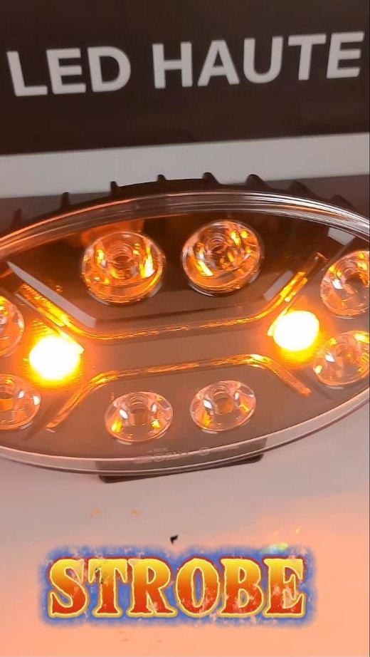 Ekstra LED-lygte til lastbil oval Meteor hvid & orange