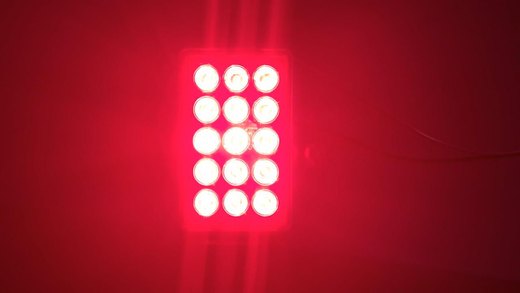 Kraftigt LED Strobe Stoplys - Rektangel Rød Kraftigt LED Strobe Stoplys - Rektangel Rød