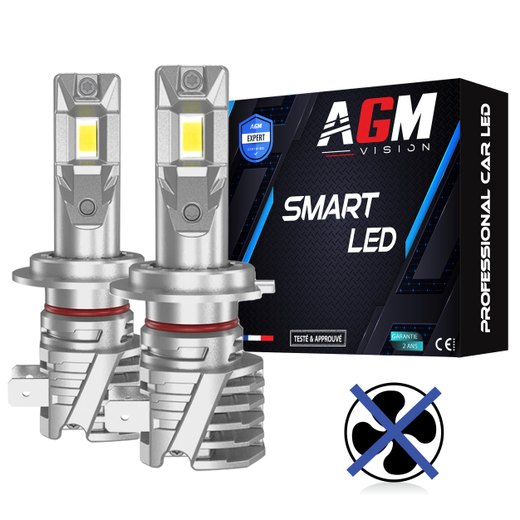 LED H7 SMART -polttimosarja, ilman tuuletinta, all-in-one 50 wattia, sumuvaloihin, mönkijään, offroad