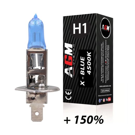 1 halogenpære H1 55W X-BLUE 4500K 1 halogenpære H1 55W X-BLUE 4500K
