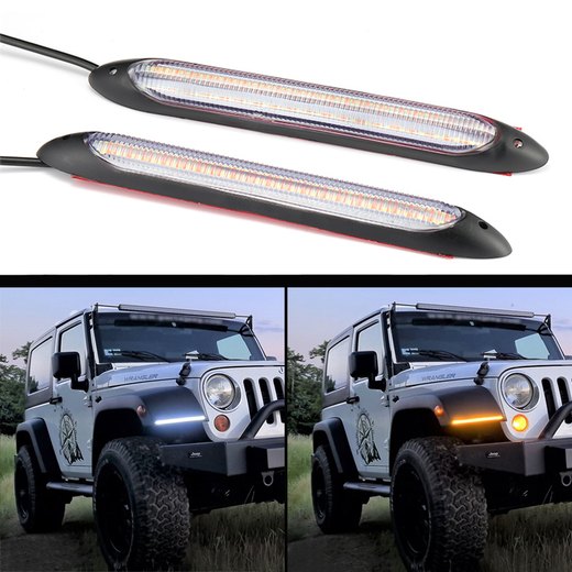 Feux diurnes LED/clignotants + animation 27 cm (sans module)
