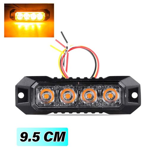 LED-vilkkuva läpäisyvalo ORANSSI 9,5 cm