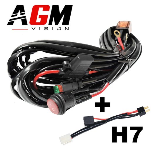Fascicul bară LED + comandă fază lungă simplificată (conector H7) Fascicul bară LED + comandă fază lungă simplificată (conector H7)