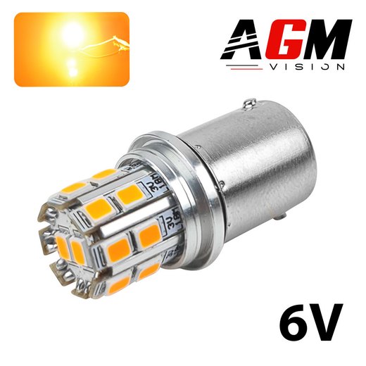 Λάμπα LED P21W BA15S 6V Κλασική (Πορτοκαλί) Λάμπα LED P21W BA15S 6V Κλασική (Πορτοκαλί)