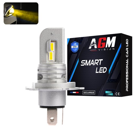 LED-lampa H4 SMART GUL 3000K LED-lampa H4 SMART GUL 3000K
