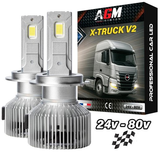 Kit Ampoules LED H7 X-TRUCK - V2 - 150 Watts - 25 000 lumens Kit Ampoules LED H7 X-TRUCK - V2 - 150 Watts - 25 000 lumens