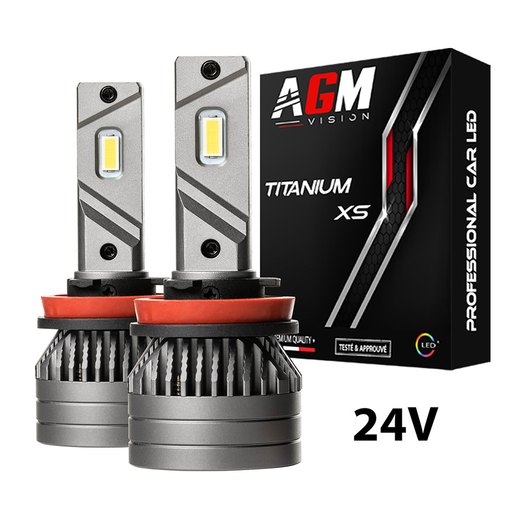 LED-PÆRESÆT H8 TITANIUM XS 24V TIL LASTBIL - 90 WATT - 15300 LUMEN - 6000K LED-PÆRESÆT H8 TITANIUM XS 24V TIL LASTBIL - 90 WATT - 15300 LUMEN - 6000K