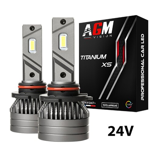 KIT AMPOULES LED HB4 9006 TITANIUM XS 24V POUR CAMION - 90 WATTS - 15300 LUMENS - 6000K KIT AMPOULES LED HB4 9006 TITANIUM XS 24V POUR CAMION - 90 WATTS - 15300 LUMENS - 6000K