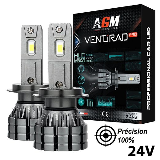 LED H7 VENTIRAD PRO 24V lyspæresett FOR LASTEBIL - 70 WATT - 11200 LUMEN - 6500K LED H7 VENTIRAD PRO 24V lyspæresett FOR LASTEBIL - 70 WATT - 11200 LUMEN - 6500K