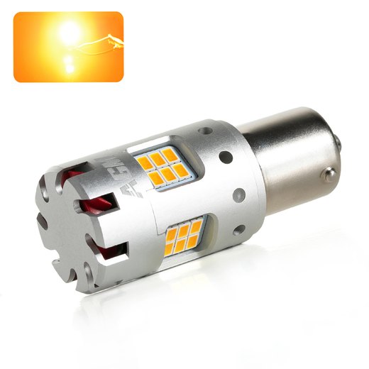 LED žárovka P21W-BA15S VENTIRAD XS (Oranžová)