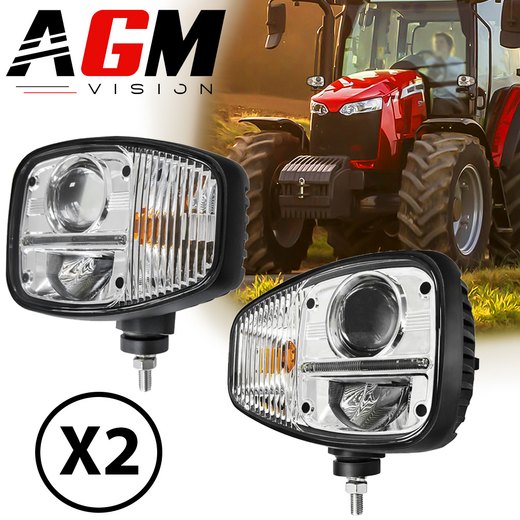 SÆT 2 NÆRLYGTER & FJERNLYS + BLINKLYS TRAKTOR 60W
