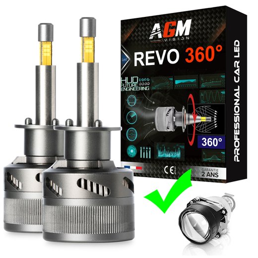 Kit ampoules LED H1 Revo 360° 120 W 22 000 lm blanc 6000 K