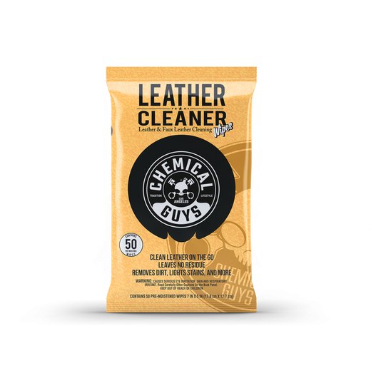 Renseservietter til læder Leather Cleaner Chemical Guys pakke med 50 Renseservietter til læder Leather Cleaner Chemical Guys pakke med 50