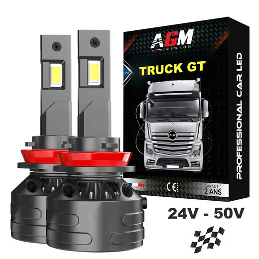 LED-lampsats H9 TRUCK GT-150 Watt - 23 000 Lumen - Vit 6500K