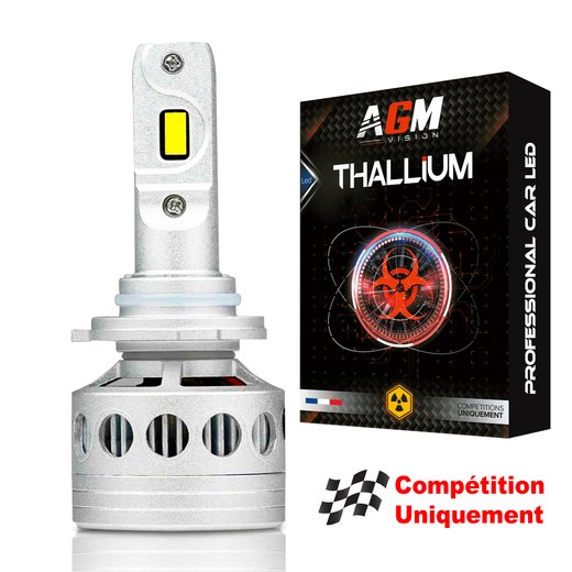 LED-polttimo HB3 9005 THALLIUM 85 WATTIA, 16 000 LUMENIA, VALKOINEN 6500K