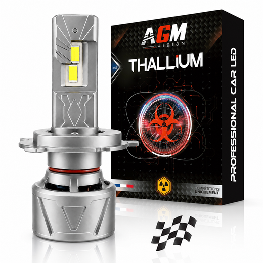 Ampoule LED H4 THALLIUM 100 WATTS, 18 000 LUMENS, BLANC 6500K Ampoule LED H4 THALLIUM 100 WATTS, 18 000 LUMENS, BLANC 6500K