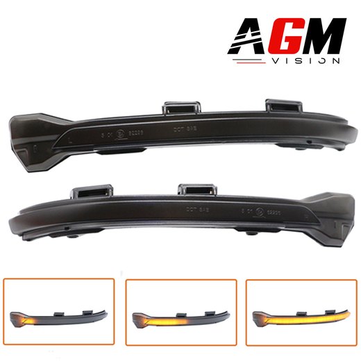 Intermitente Dinámico Retrovisor Volkswagen Golf 7 Sportvan 2014-2018 (Negro Ahumado)
