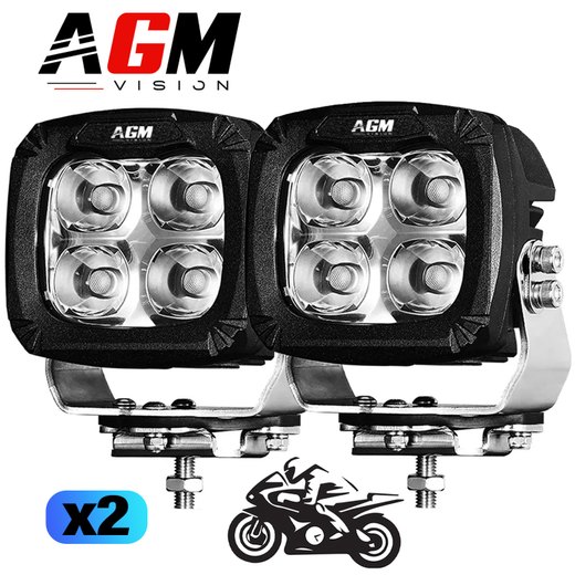 SÆT MED 2 ULTIMATE PREMIUM 96W LED-MOTORCYKELFORLYGTER SÆT MED 2 ULTIMATE PREMIUM 96W LED-MOTORCYKELFORLYGTER