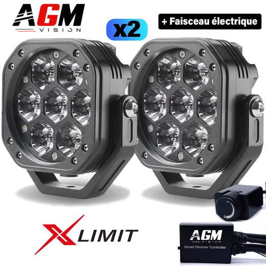 Sett med 2 LED-motorsykkellykter X-LIMIT 7R PRO 168W hvit Sett med 2 LED-motorsykkellykter X-LIMIT 7R PRO 168W hvit