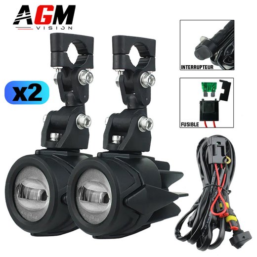 KIT 2 LED MOTORCYCLE FOG LIGHTS STD 40W KIT 2 LED MOTORCYCLE FOG LIGHTS STD 40W