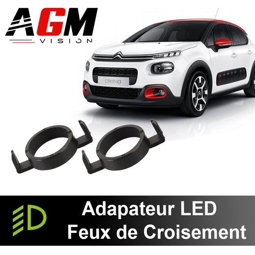 Pack 2 LED Adapter Low Beam Headlights CITROËN C3 2016-2020 Pack 2 LED Adapter Low Beam Headlights CITROËN C3 2016-2020