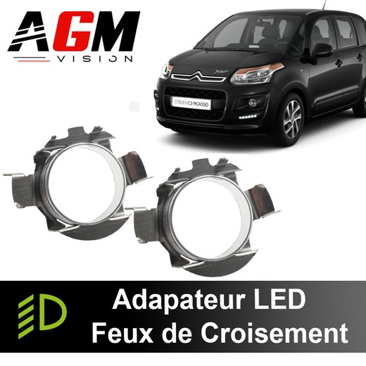 2 LED-adapterin pakkaus lähivaloihin CITROËN C3 Picasso 2009-2017
