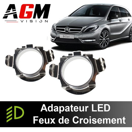 Pakkaus 2 LED-lähivalojen sovitinta Mercedes-Benz B-sarja 2011-2019 Pakkaus 2 LED-lähivalojen sovitinta Mercedes-Benz B-sarja 2011-2019