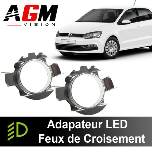 Pakkaus 2 LED-adapteria Volkswagen Polo 5 6R 2009-2017 lähivaloihin. Pakkaus 2 LED-adapteria Volkswagen Polo 5 6R 2009-2017 lähivaloihin.