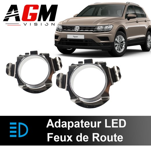 Pakke med 2 LED-adaptere til fjernlys Volkswagen Tiguan 2016-2020 Pakke med 2 LED-adaptere til fjernlys Volkswagen Tiguan 2016-2020