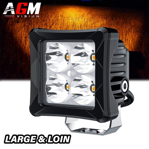 PHARE LED CARRÉ ORANGE MD 20W PHARE LED CARRÉ ORANGE MD 20W