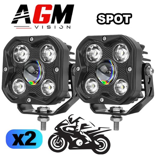 ZESTAW 2 REFLEKTORÓW LED DO MOTOCYKLA 5D SUPER SPOT DŁUGI ZASIĘG 70W ZESTAW 2 REFLEKTORÓW LED DO MOTOCYKLA 5D SUPER SPOT DŁUGI ZASIĘG 70W