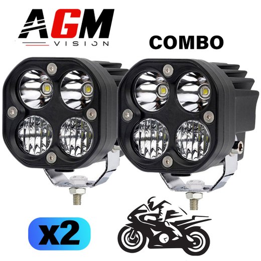 SADA 2 LED SVĚTLOMETŮ NA MOTORKU SPOT+FLOOD ST-R 80W - BÍLÁ 6000K SADA 2 LED SVĚTLOMETŮ NA MOTORKU SPOT+FLOOD ST-R 80W - BÍLÁ 6000K