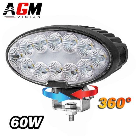 OVAL ROTAX 360° 60W LED ARBEIDSLYS OVAL ROTAX 360° 60W LED ARBEIDSLYS
