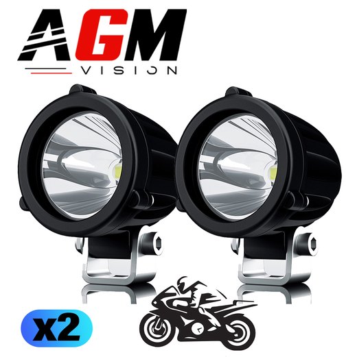 KIT 2 MINI PHARES LED MOTO RONDS SPOT MD 20W KIT 2 MINI PHARES LED MOTO RONDS SPOT MD 20W
