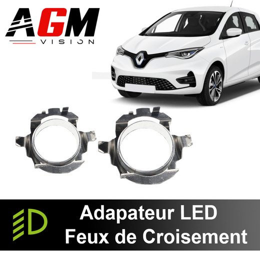 Pack de 2 adaptateurs LED pour feux de croisement Renault Zoe 2012 - 2019
