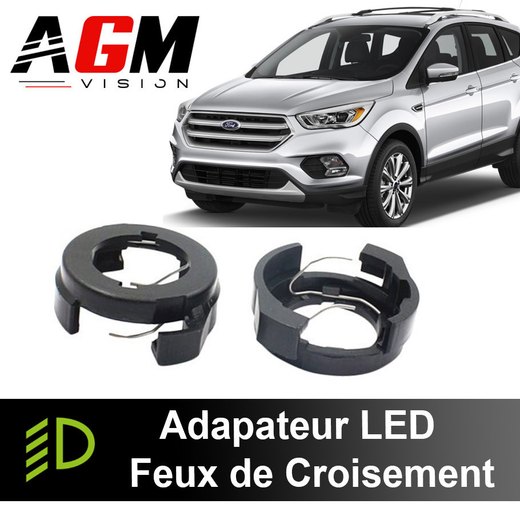2 LED-adapterin pakkaus Ford Kuga 2 Phase 2:n (2016 - 2020) lähivaloihin 2 LED-adapterin pakkaus Ford Kuga 2 Phase 2:n (2016 - 2020) lähivaloihin