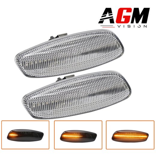 Kit 2 clignotants dynamiques de rétroviseur Peugeot (transparent) – Type 1